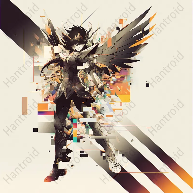 Glitch Art Anime Characters