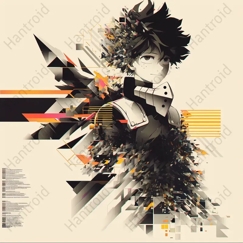 Glitch Art Anime Characters