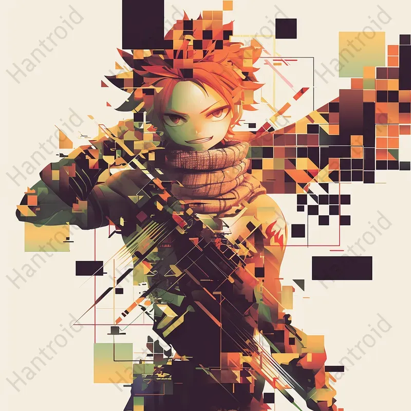 Glitch Art Anime Characters