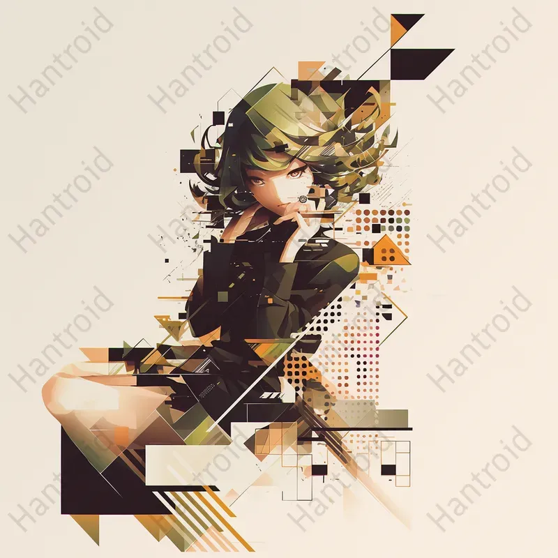 Glitch Art Anime Characters