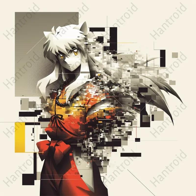 Glitch Art Anime Characters