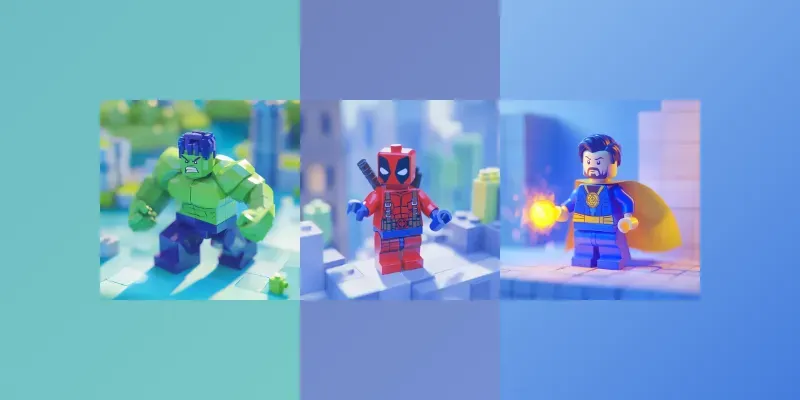 Comic Hero Blocks Lego generated by undefined