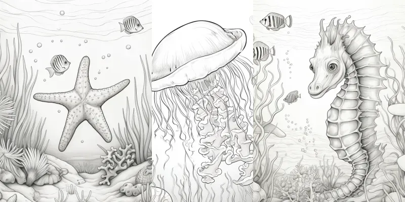 Ocean Coloring Pages generated by undefined
