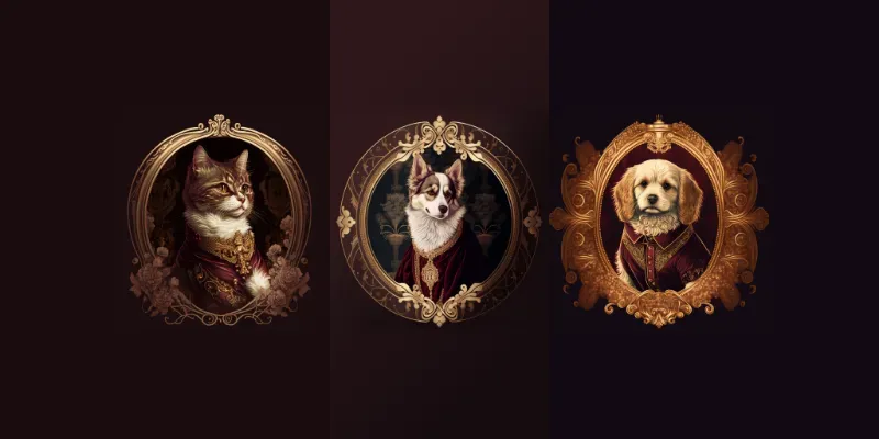 Pet Baroque Portraits generated by undefined