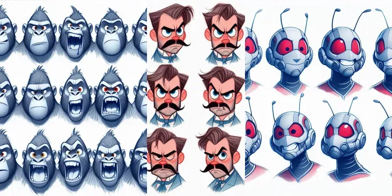 Vintage Disney Character Expression generated by undefined