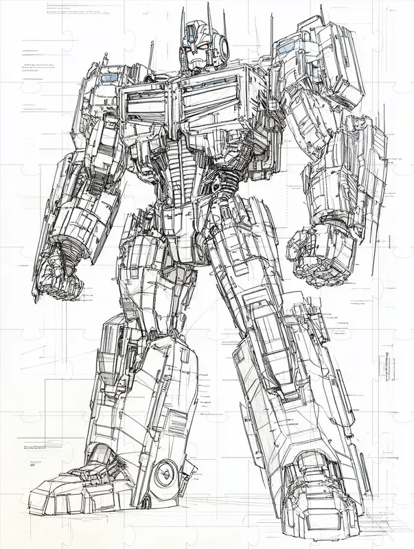 Mech Line Drawing Schematic
