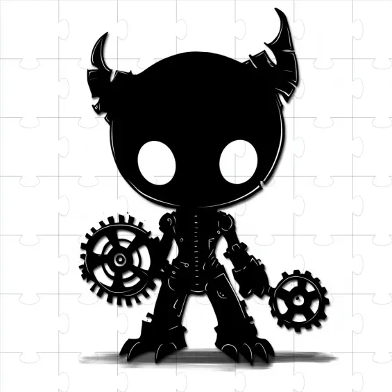 Chibi Noir Silhouette Art