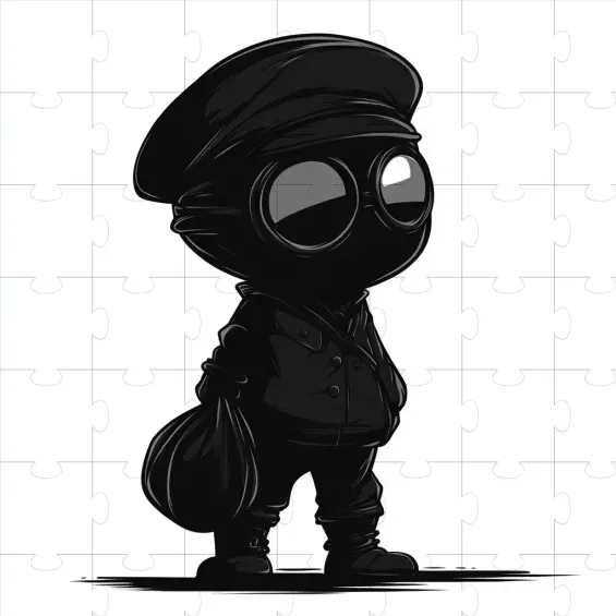 Chibi Noir Silhouette Art