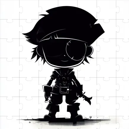 Chibi Noir Silhouette Art
