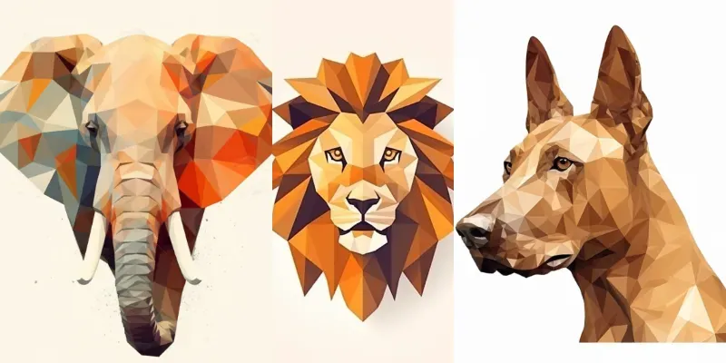 Polygon Animals Logos generated by undefined