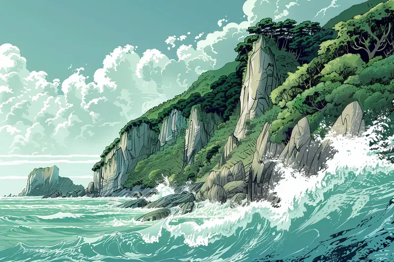 Manga Style Scenic Landscapes