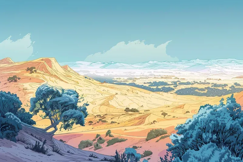Manga Style Scenic Landscapes
