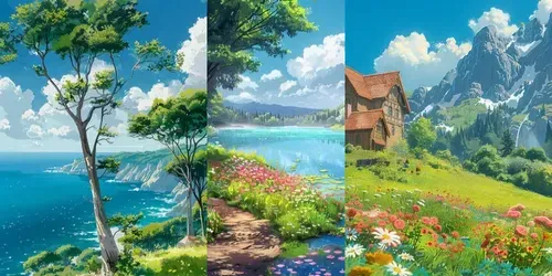 Beautiful Landscape Scenes generated by midjourney