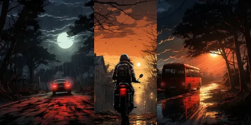 Rainy Night Vehicle Reflections generated by undefined