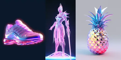 Fancy Holographic Effects generated by midjourney