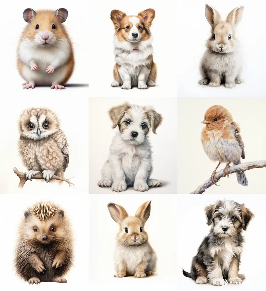 Colored Pencil Drawings Of Cute Animals