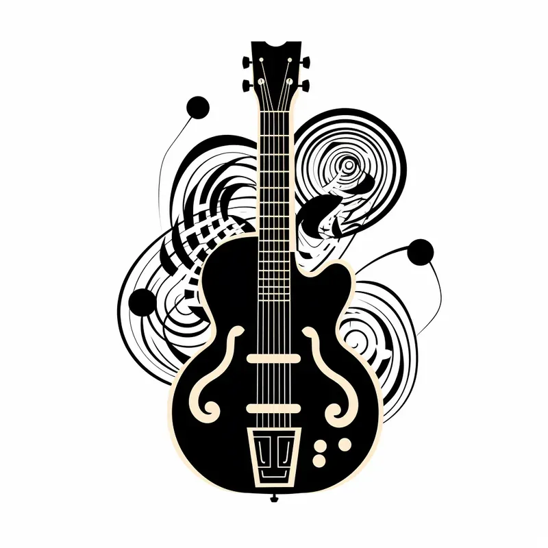 Black And White Musical Instruments