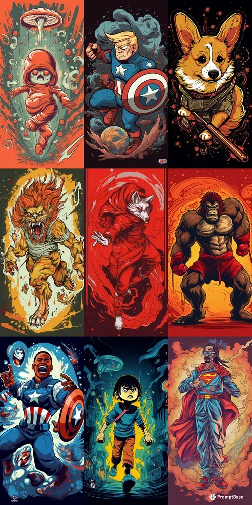 Manga Character Poster Designs