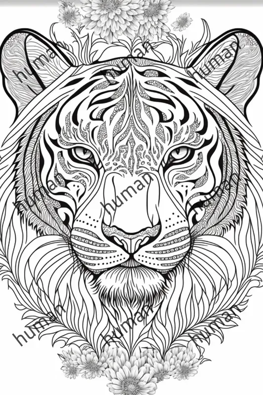 Coloring Book Animal Head Mandalas