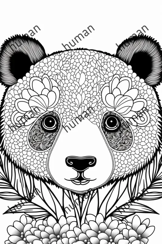 Coloring Book Animal Head Mandalas