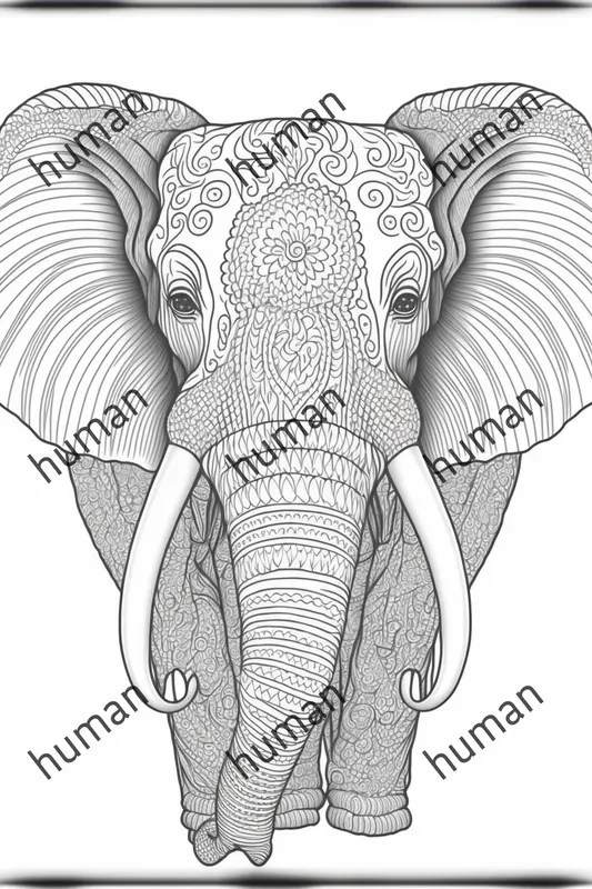 Coloring Book Animal Head Mandalas