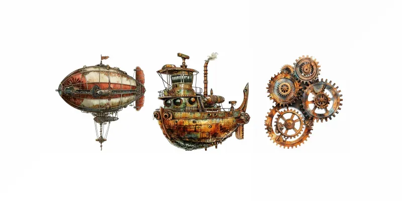 Steampunk Clip Art generated by undefined