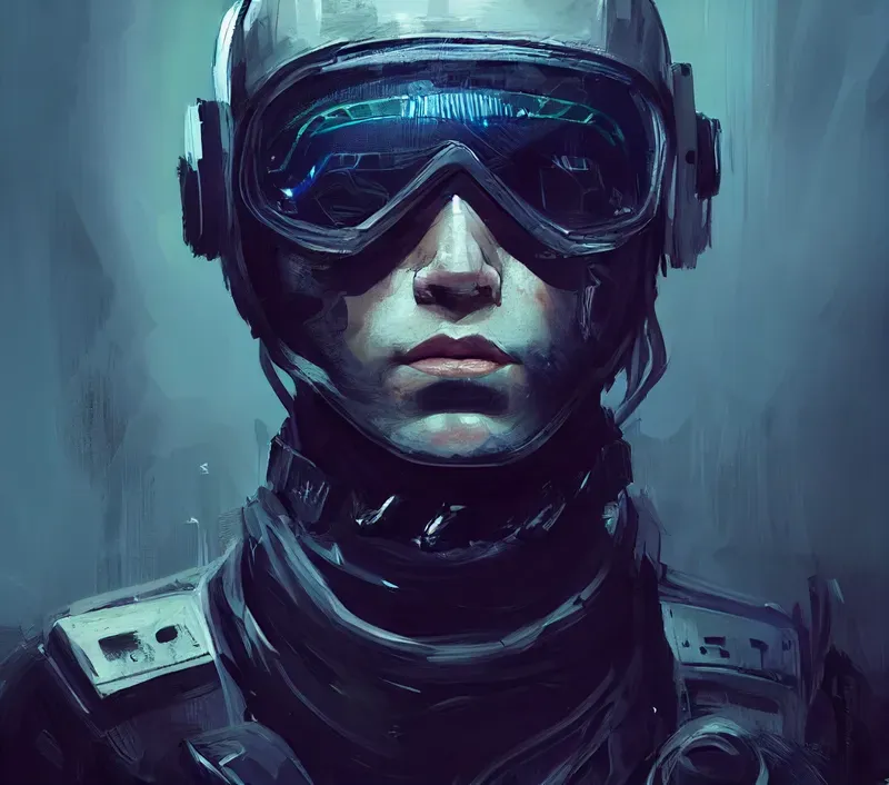 Dark Cyberpunk Soldier