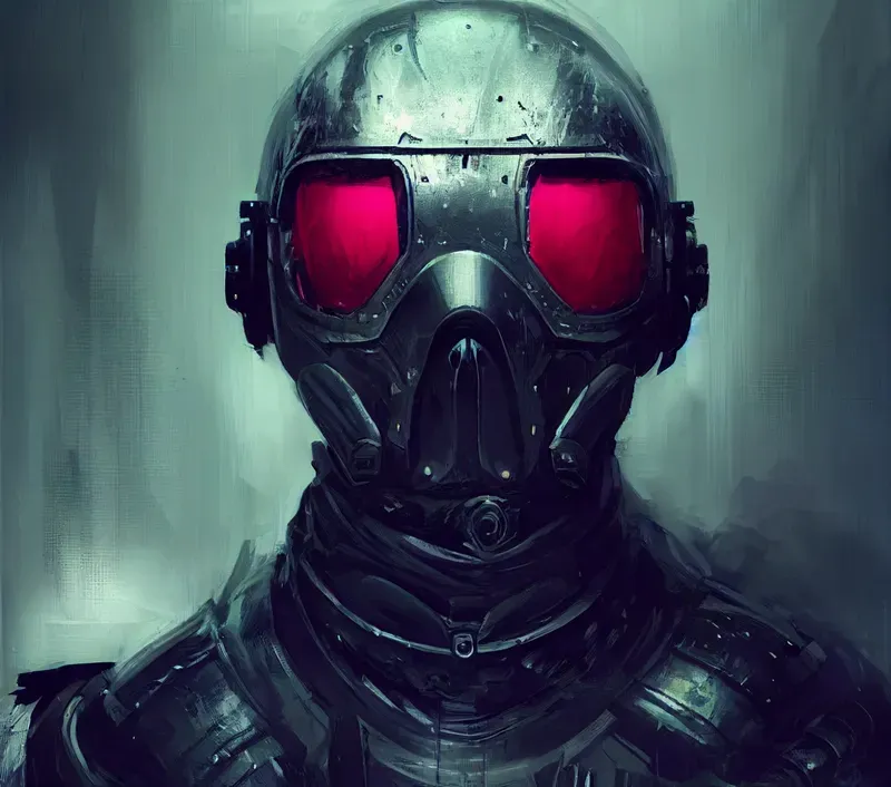 Dark Cyberpunk Soldier