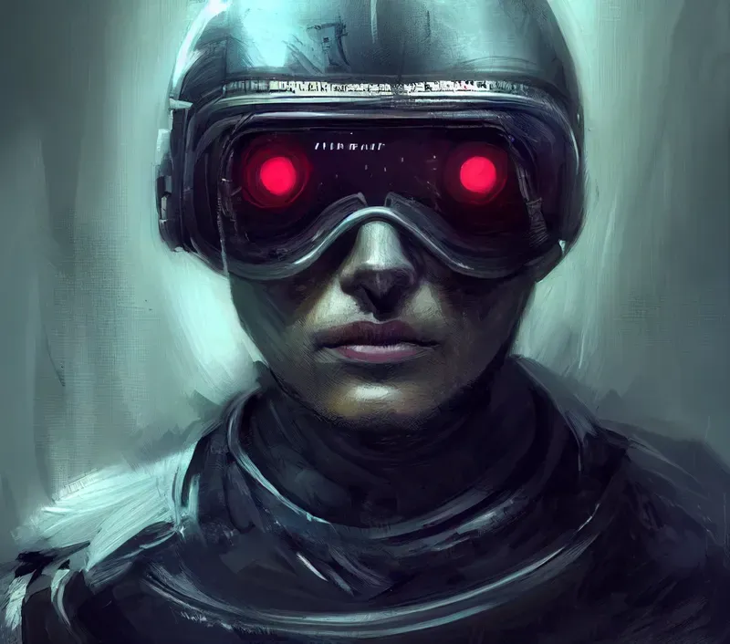 Dark Cyberpunk Soldier
