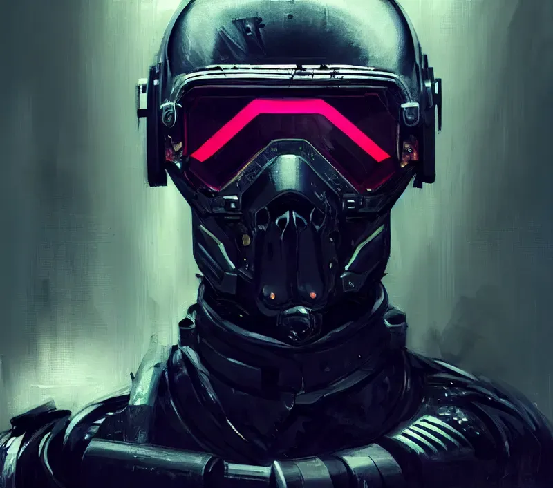 Dark Cyberpunk Soldier