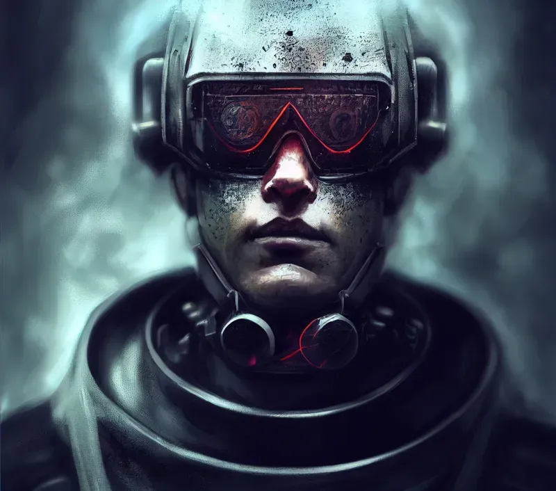 Dark Cyberpunk Soldier