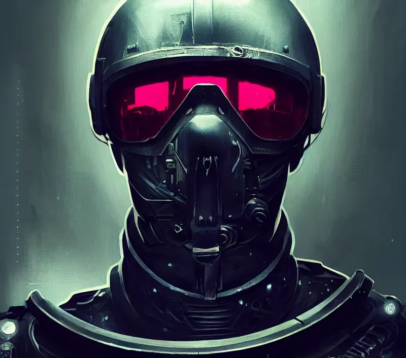 Dark Cyberpunk Soldier
