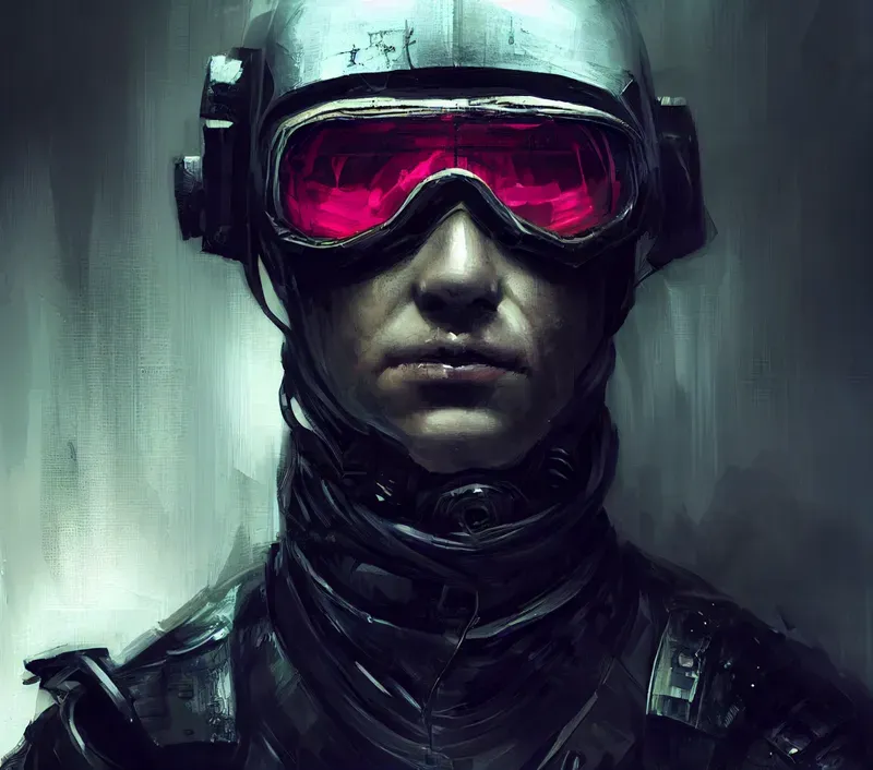 Dark Cyberpunk Soldier