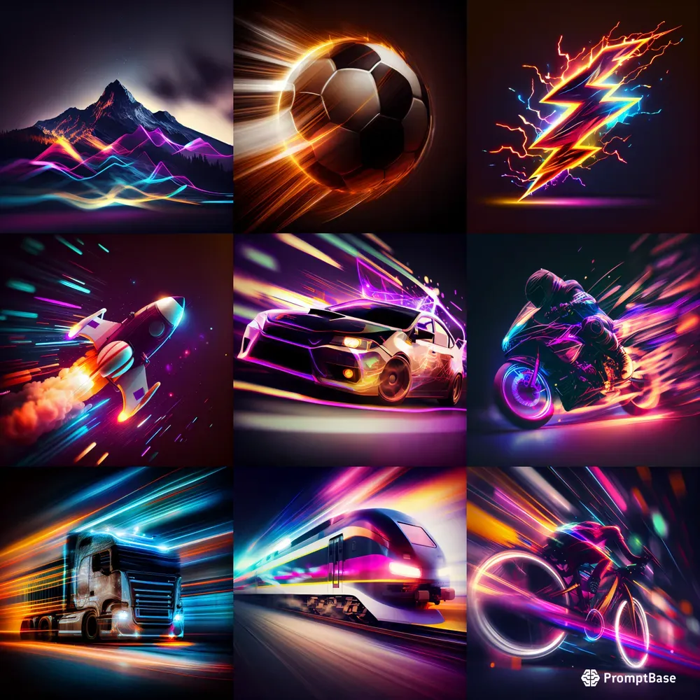 Neon Photographs With Motion Blur Effects