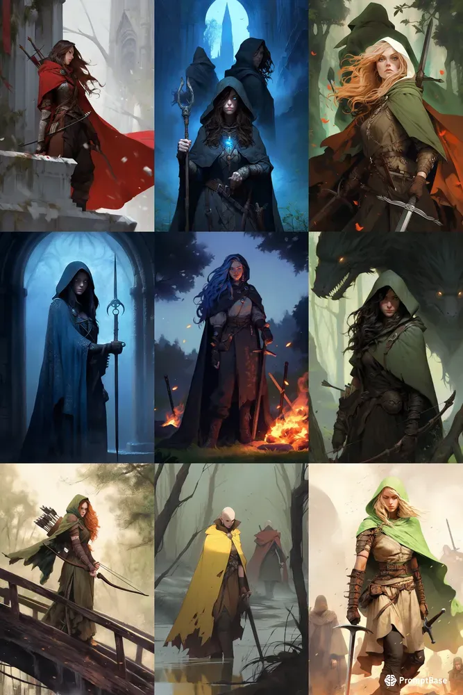 Female Ranger Book Cover Character Cards