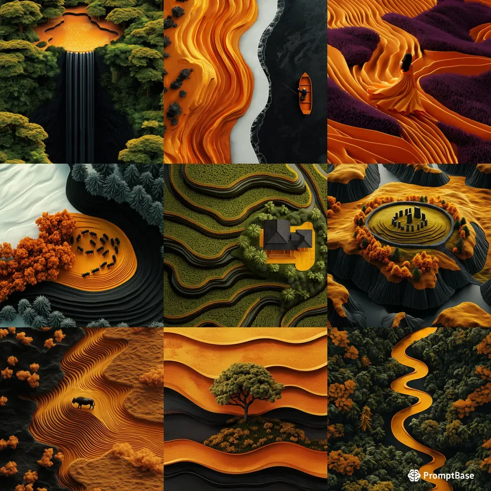 Surreal Vibrant Tones Landscapes
