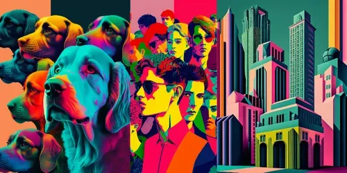 Colored Group Illustrations generated by midjourney
