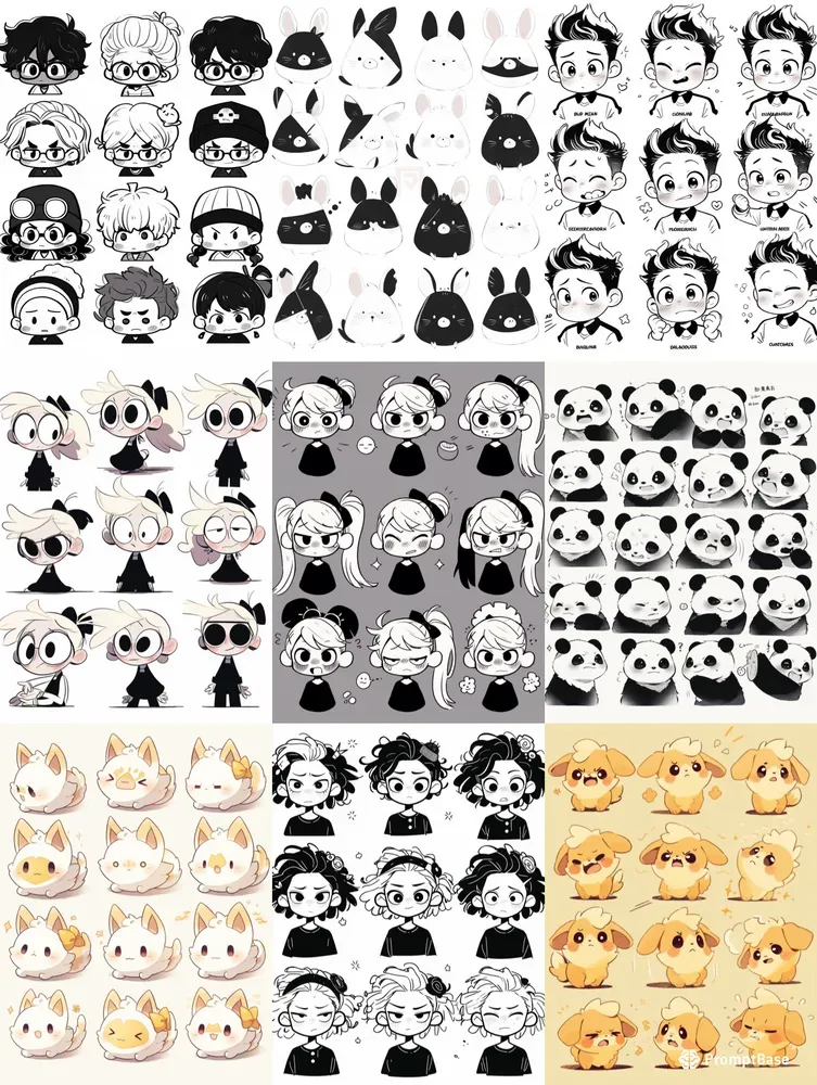 Stable 12 Grid Diagram Emoji Packs
