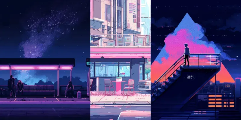 Pixel Art Lofi Backgrounds generated by undefined