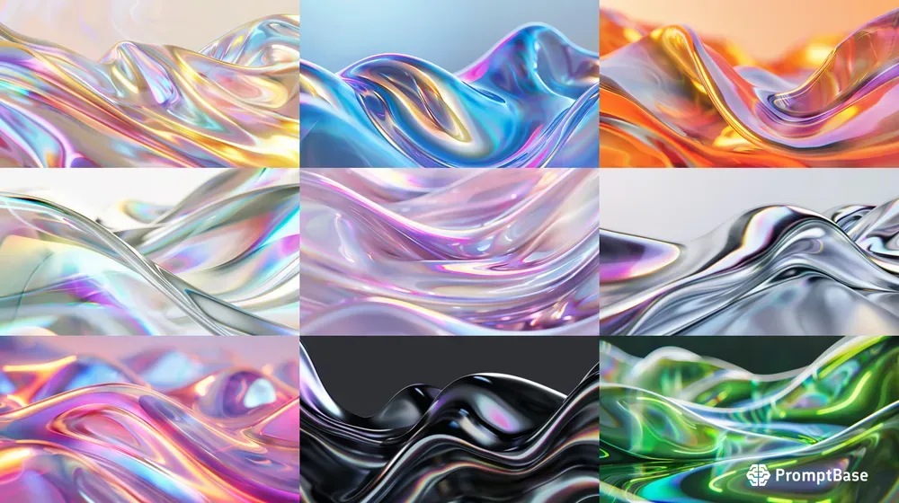 Abstract Hologram Texture Backgrounds