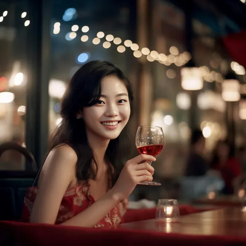 Happy People At Restaurant