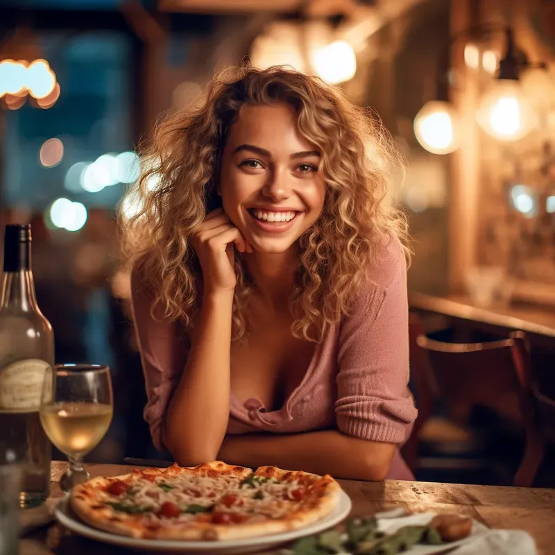Happy People At Restaurant