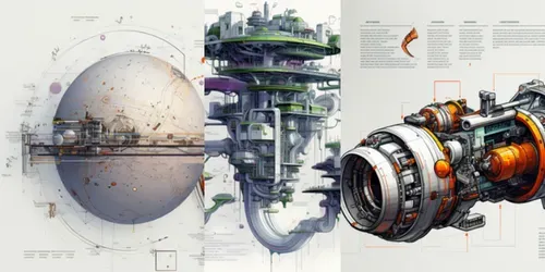 Space Blueprints generated by midjourney
