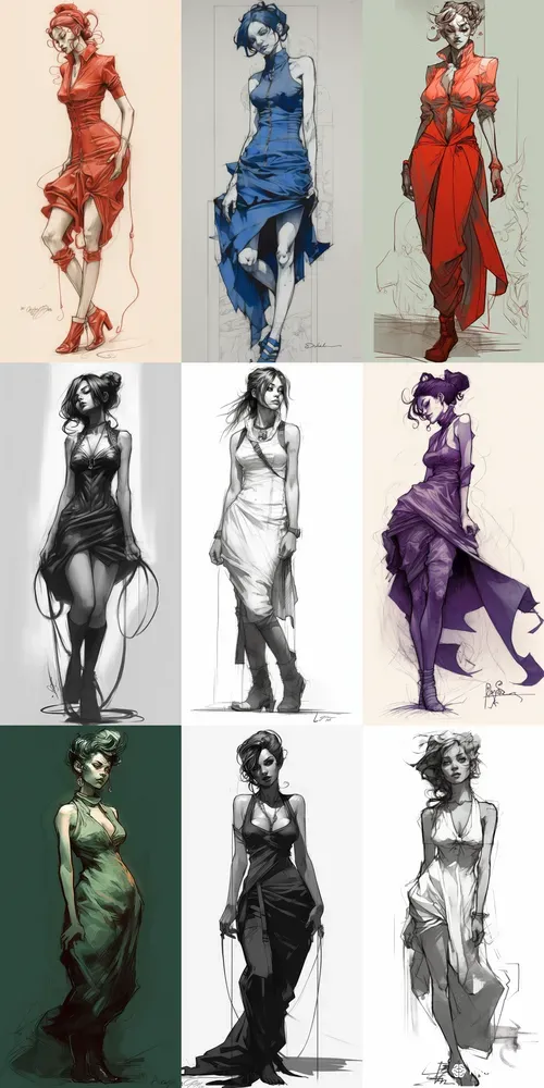 Dynamic Pencil Sketches By Jamie Hewlett