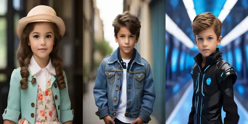 Stylish Kids Photoshoot Poses generated by undefined