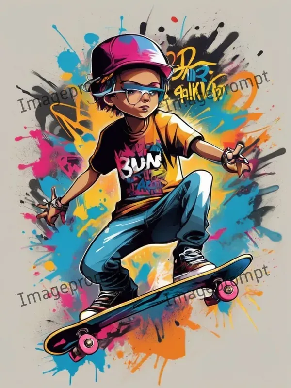 Dynamic Urban Graffiti Art For Tshirts