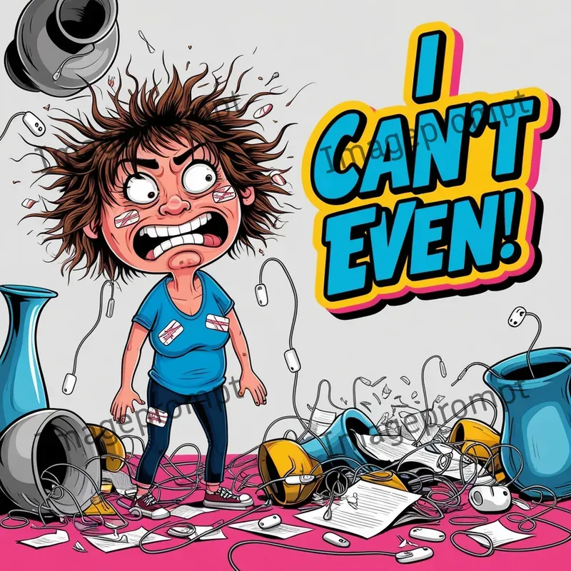 Humorous Vector Meme Text Illustrations