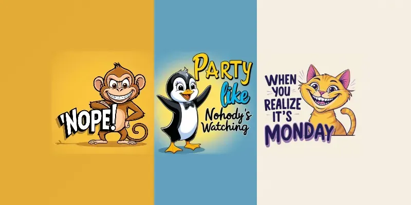 Humorous Vector Meme Text Illustrations generated by undefined