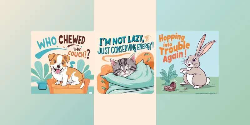 Lighthearted Pet Meme Illustrations generated by undefined