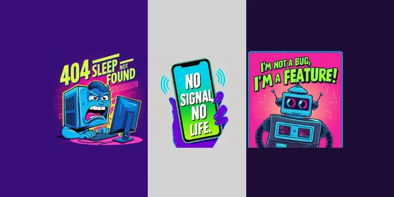 Humorous Tech Meme Illustrations generated by undefined